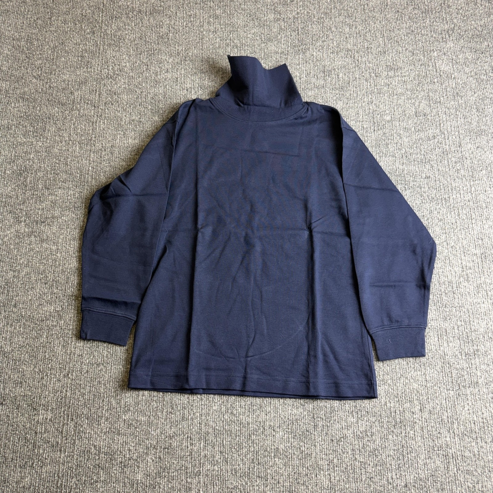 Talbots Kids Shirt Youth 8 Blue Long Sleeve Turtleneck Cotton Basic Jersey
